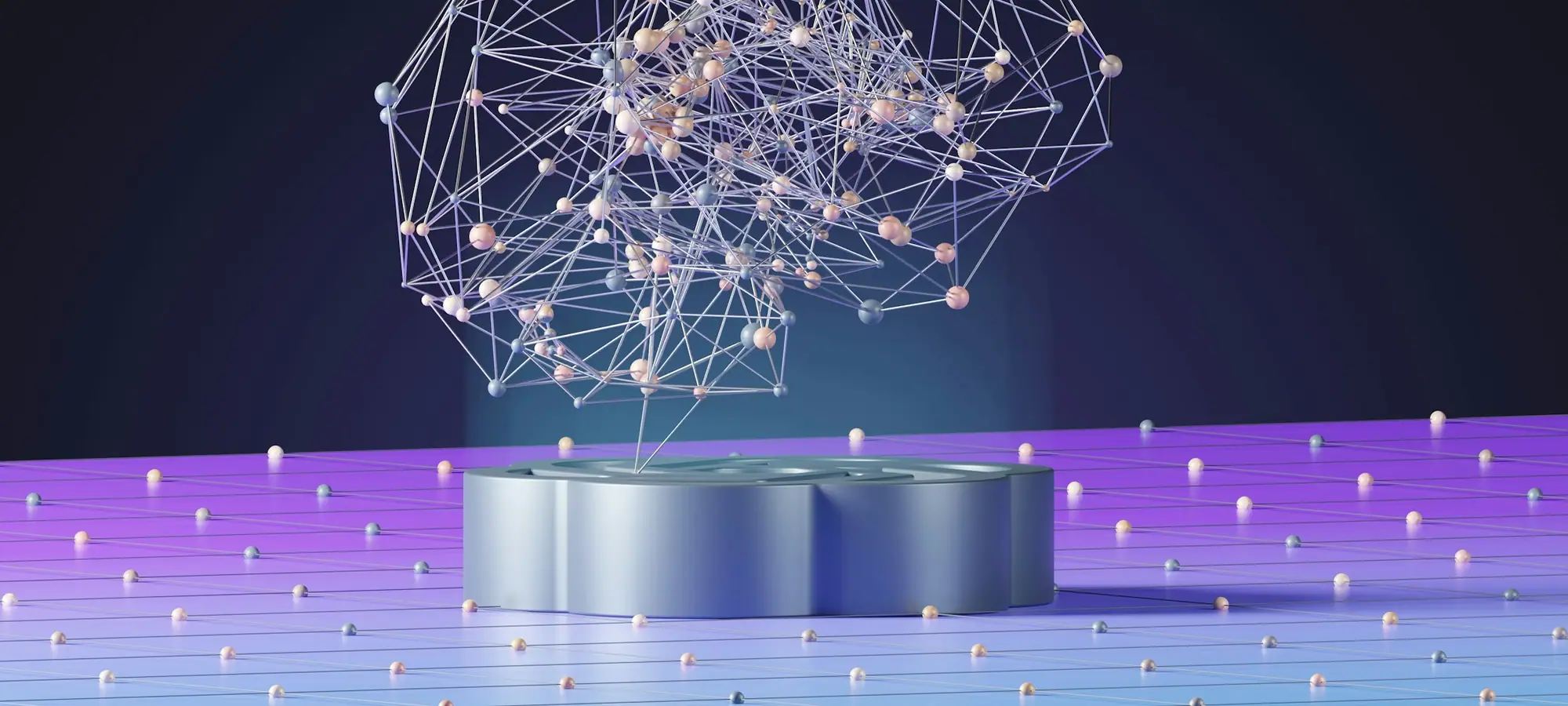 Abstract network sphere representing artificial intelligence