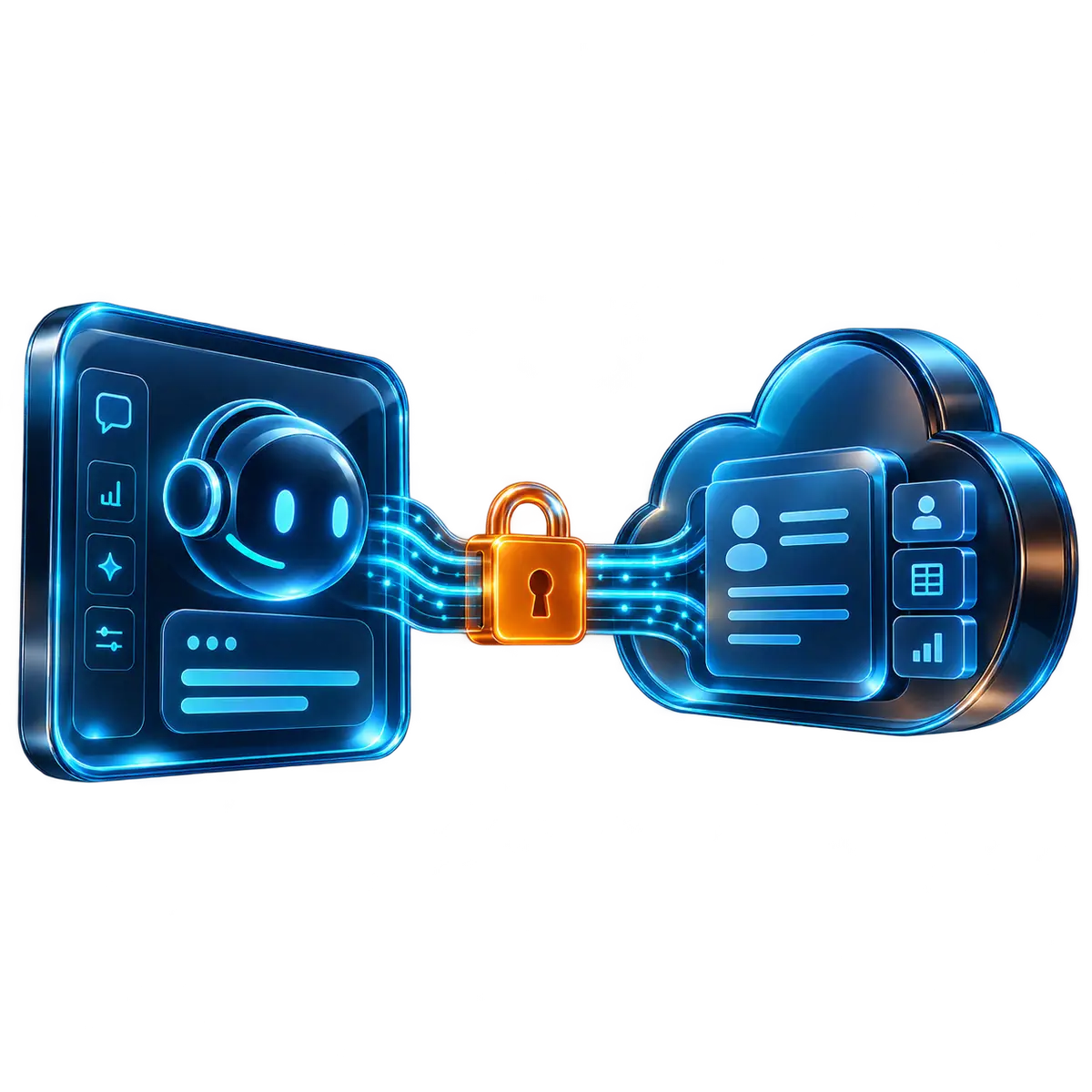 Claudeforce: an AI assistant panel connected to Salesforce customer records through a secured, governed channel