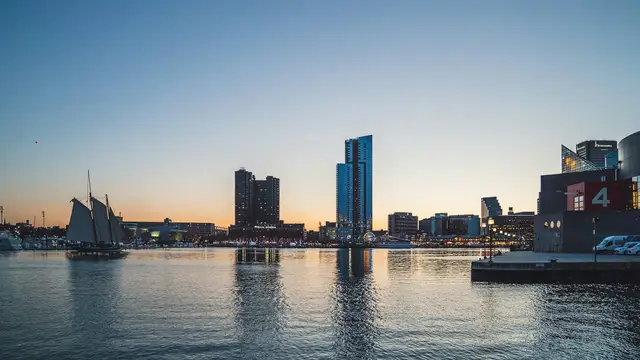 Baltimore skyline across the Inner Harbor