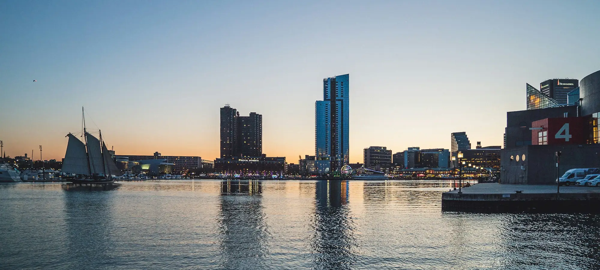 Baltimore skyline across the Inner Harbor