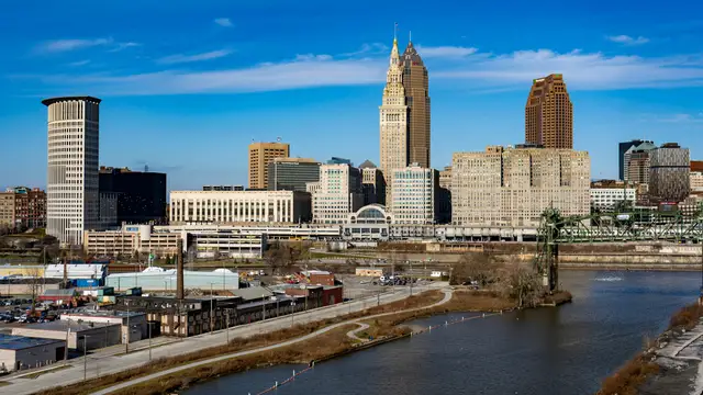 Cleveland skyline with Terminal Tower