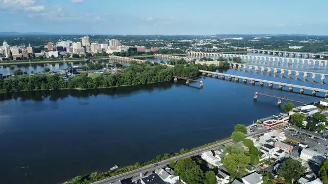 Harrisburg skyline across the Susquehanna River