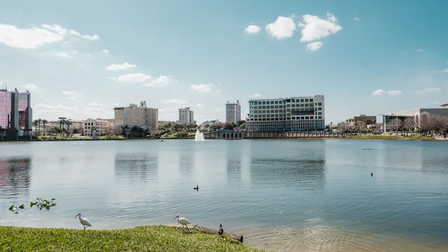 Lake Mirror and downtown Lakeland, Florida