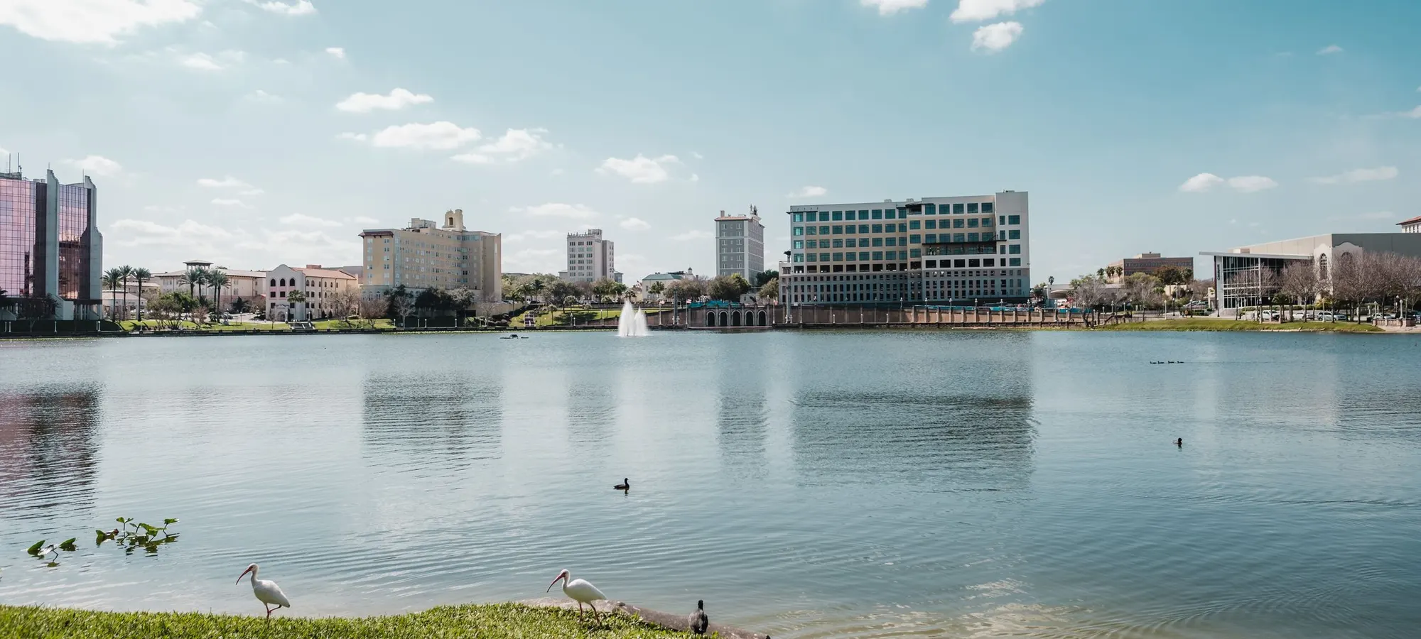 Lake Mirror and downtown Lakeland, Florida