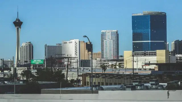 Las Vegas skyline with the Strat tower