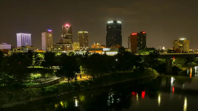 Little Rock skyline at night