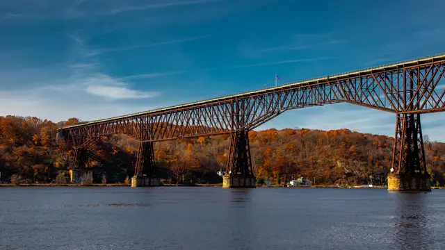 Walkway Over the Hudson at Poughkeepsie in autumn