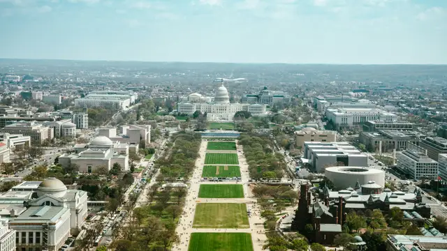 The U.S. Capitol and National Mall from above
