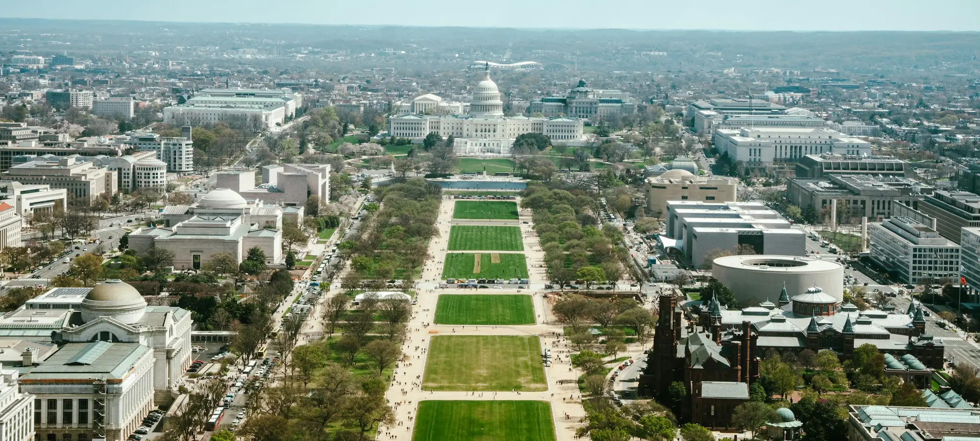 The U.S. Capitol and National Mall from above
