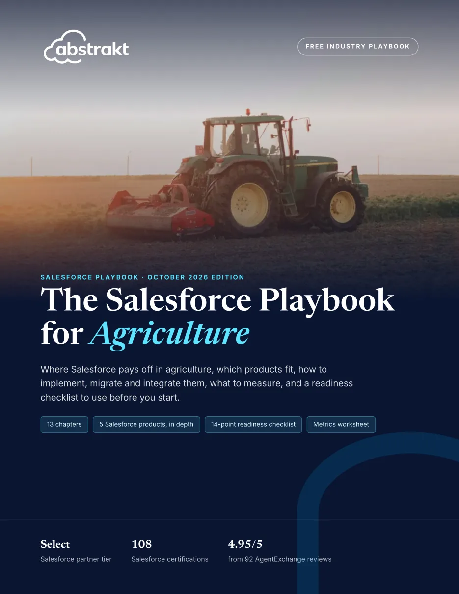 Cover of The Salesforce Playbook for Agriculture
