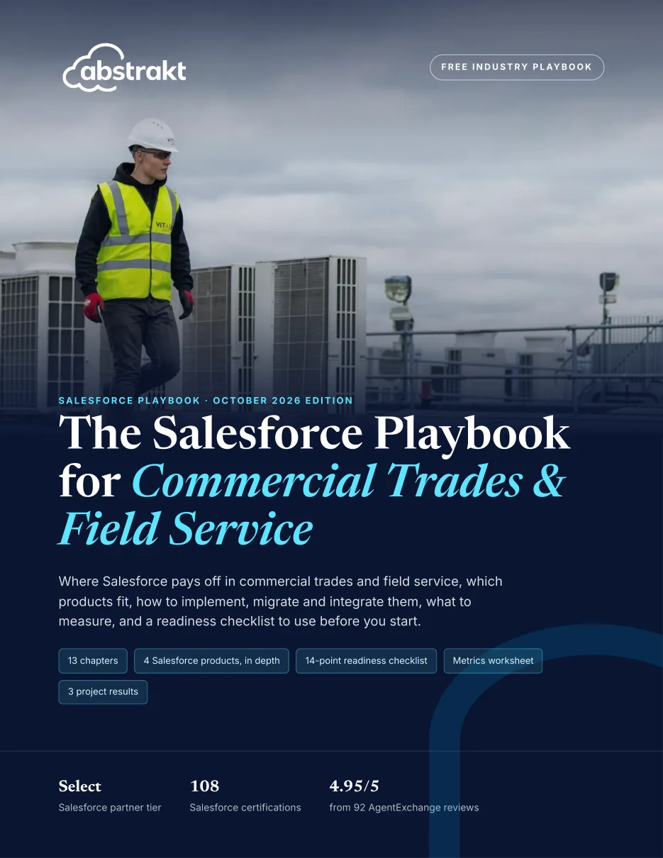 Cover of The Salesforce Playbook for Commercial Trades & Field Service