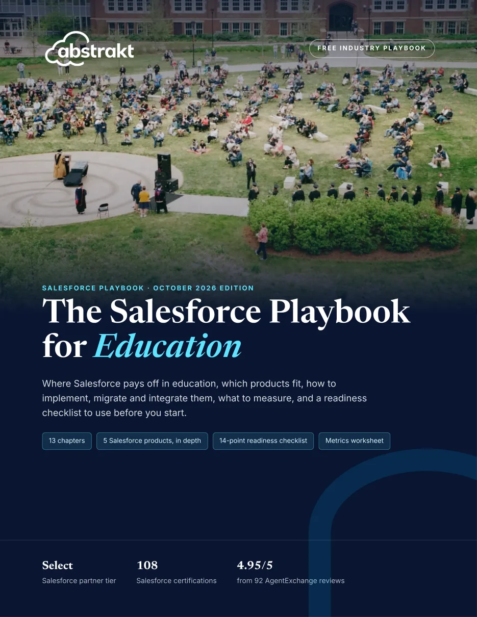Cover of The Salesforce Playbook for Education
