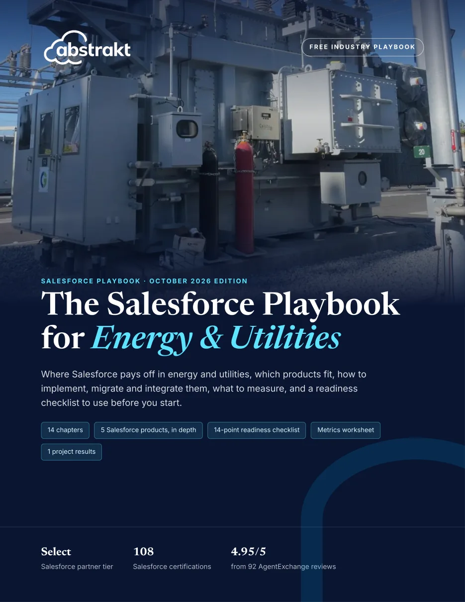 Cover of The Salesforce Playbook for Energy & Utilities