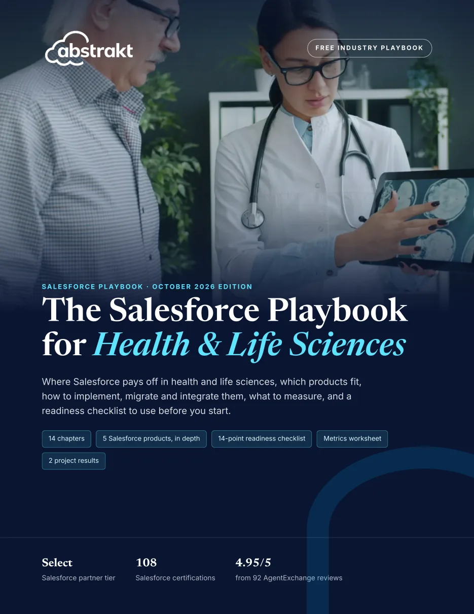 Cover of The Salesforce Playbook for Health & Life Sciences
