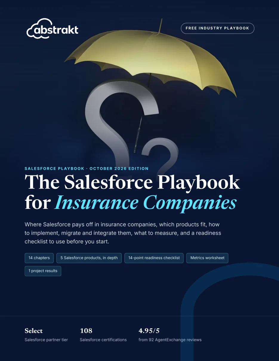 Cover of The Salesforce Playbook for Insurance Companies