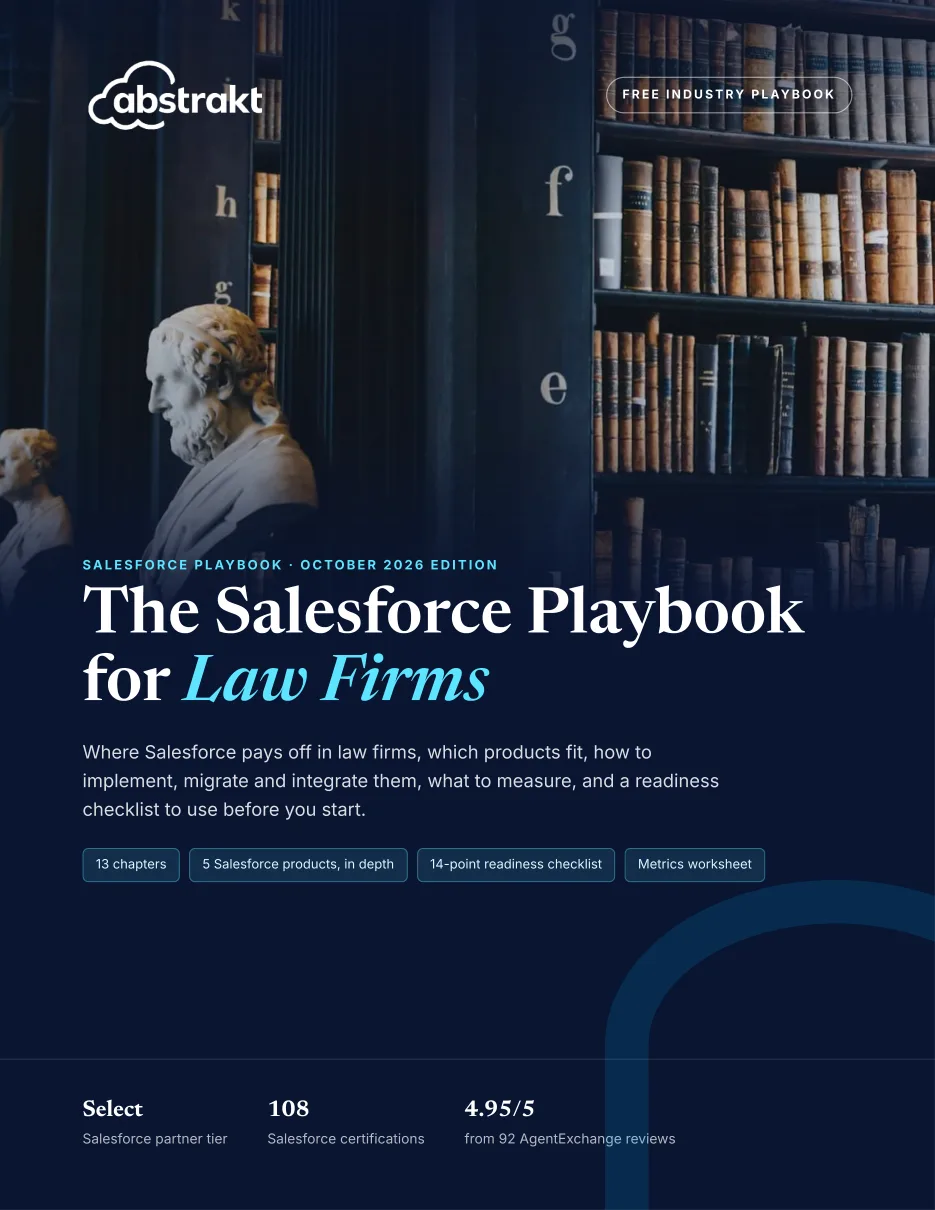 Cover of The Salesforce Playbook for Law Firms