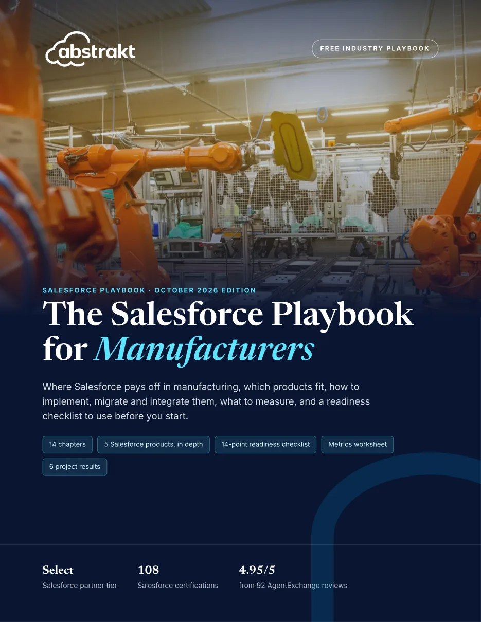 Cover of The Salesforce Playbook for Manufacturers