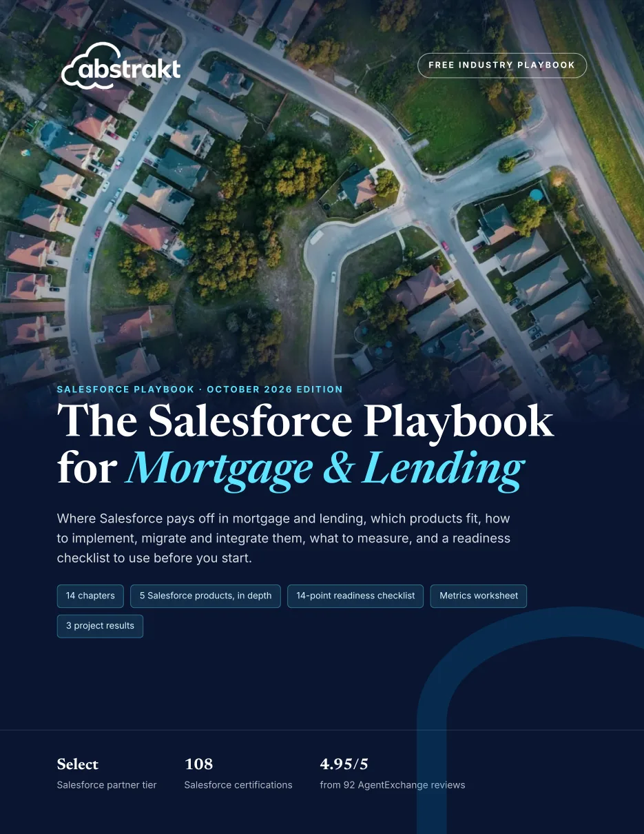 Cover of The Salesforce Playbook for Mortgage & Lending