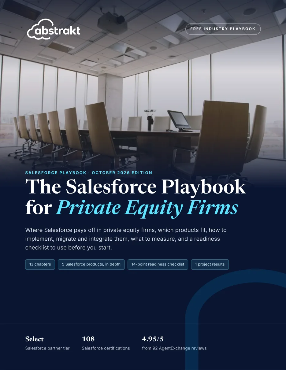 Cover of The Salesforce Playbook for Private Equity Firms