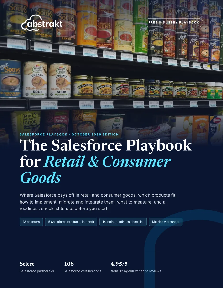 Cover of The Salesforce Playbook for Retail & Consumer Goods