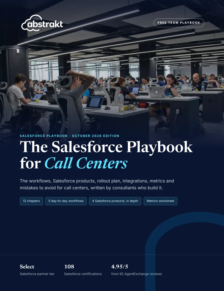 Cover of The Salesforce Playbook for Call Centers