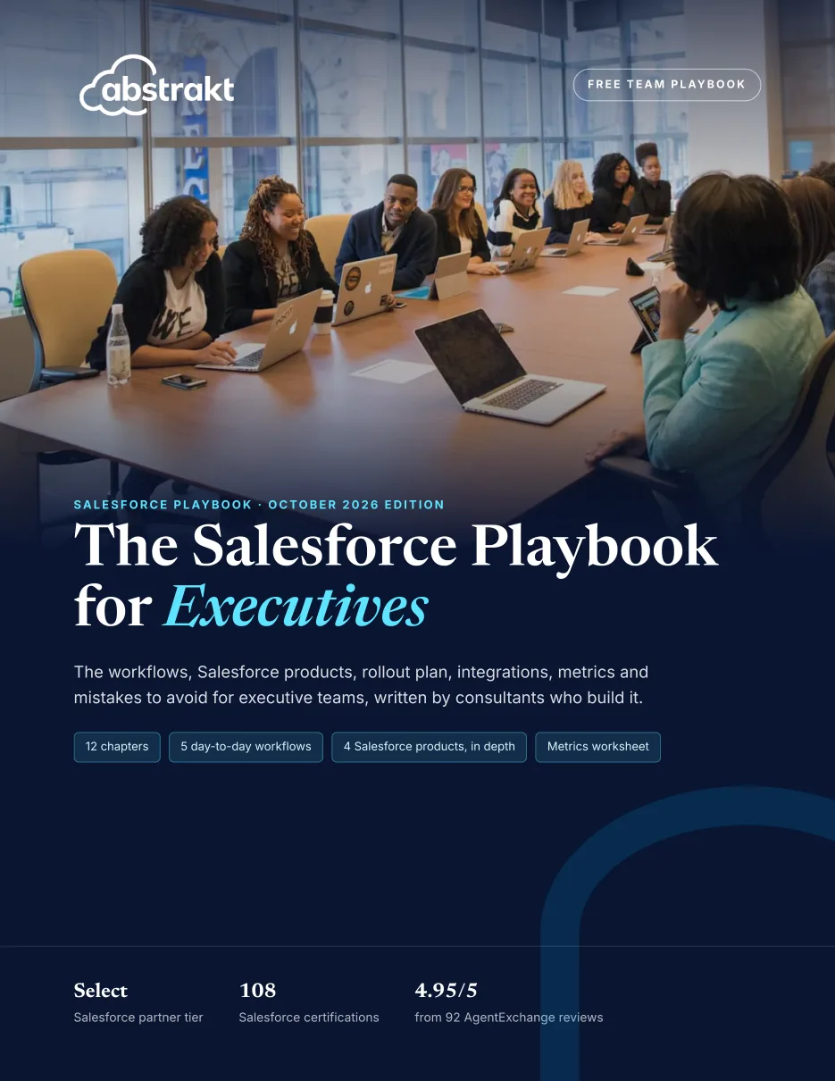 Cover of The Salesforce Playbook for Executives