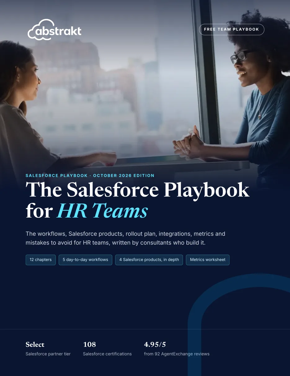 Cover of The Salesforce Playbook for HR Teams