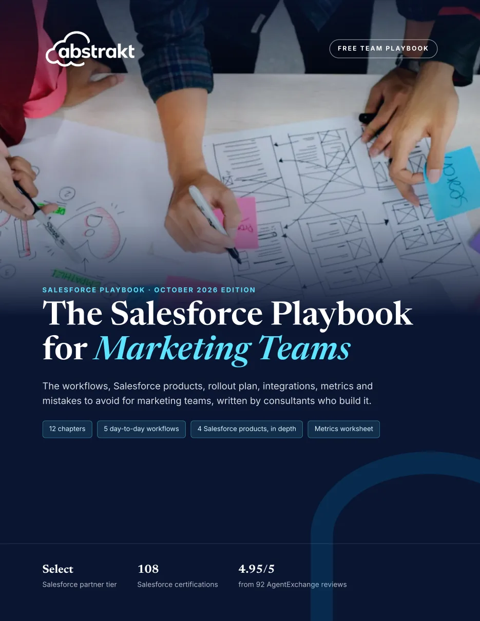 Cover of The Salesforce Playbook for Marketing Teams