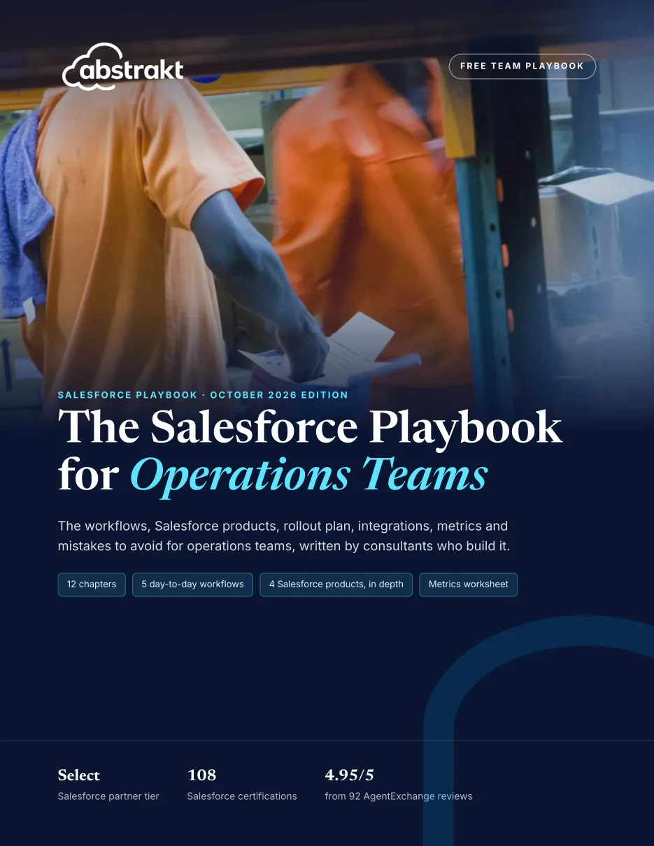 Cover of The Salesforce Playbook for Operations Teams