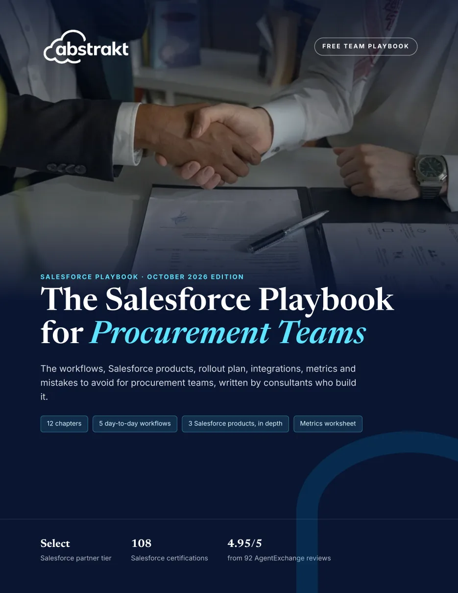 Cover of The Salesforce Playbook for Procurement Teams