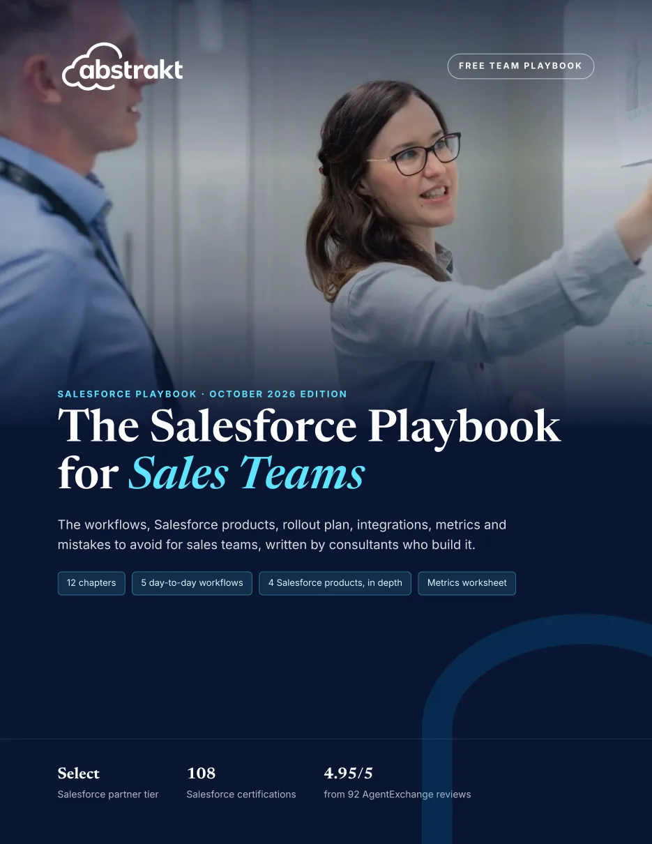 Cover of The Salesforce Playbook for Sales Teams