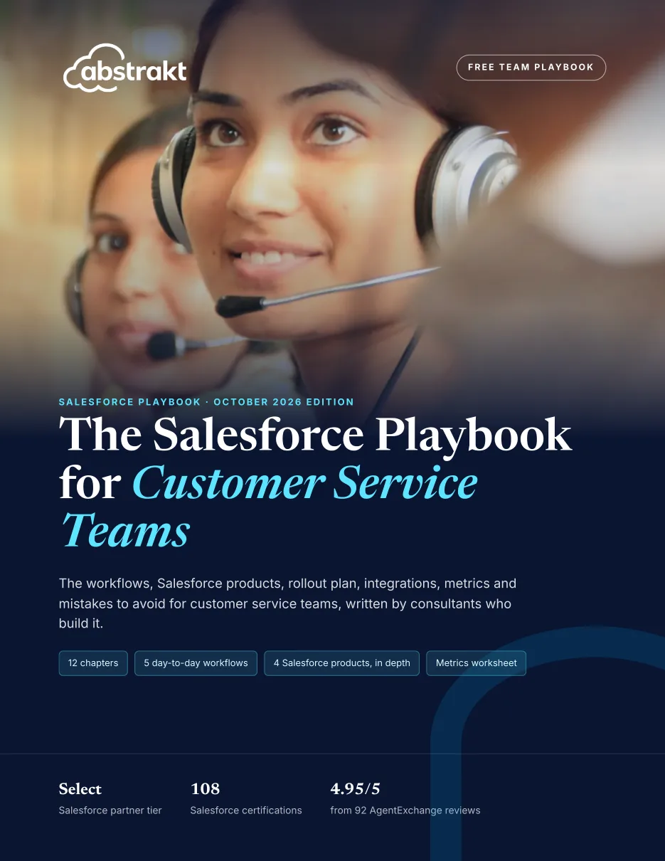 Cover of The Salesforce Playbook for Customer Service Teams