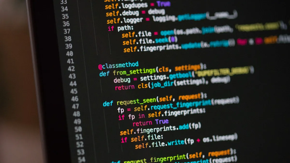 Code on a computer screen